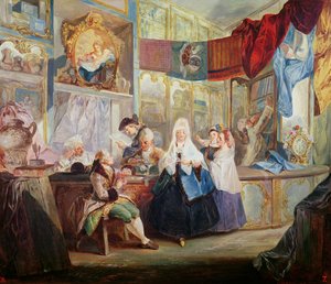 Interior de una tienda de Luis Paret y Alcazar